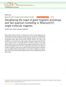 single-molecule magnets - Chem.iitb