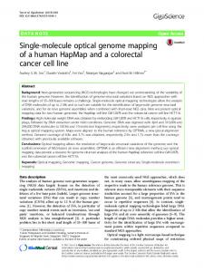 Single-molecule optical genome mapping of a ... - Semantic Scholar