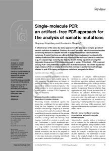 Single-molecule PCR: an artifact-free PCR ... - Gene Quantification