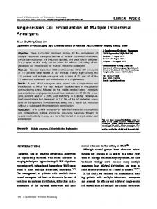 Single-session Coil Embolization of Multiple ... - KoreaMed Synapse