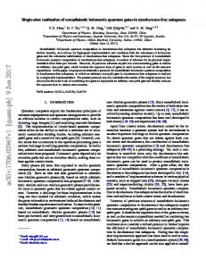 Single-shot realization of nonadiabatic holonomic quantum gates in ...