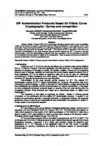 SIP Authentication Protocols Based On Elliptic Curve