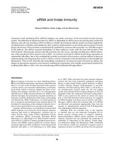 siRNA and Innate Immunity