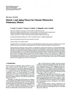 Sirtuin 1 and Aging Theory for Chronic Obstructive Pulmonary Disease