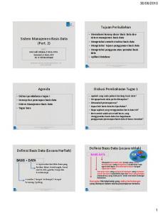 Sistem Manajemen Basis Data