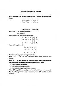 SISTEM PERSAMAAN LINEAR - File UPI