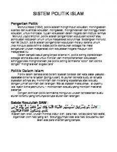 SISTEM POLITIK ISLAM