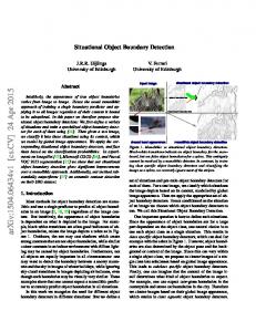 Situational Object Boundary Detection