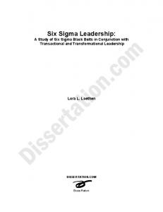 Six Sigma Leadership: