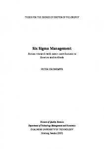 Six Sigma Management