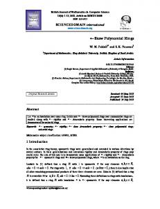 Skew Polynomial Rings