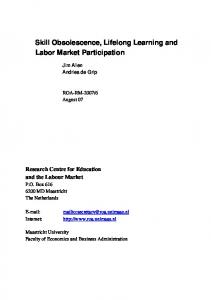 Skill Obsolescence, Lifelong Learning and Labor Market Participation