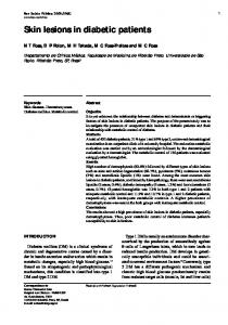 Skin lesions in diabetic patients