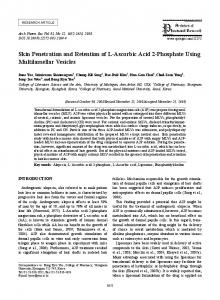 Skin Penetration and Retention of L-Ascorbic Acid 2-Phosphate Using ...