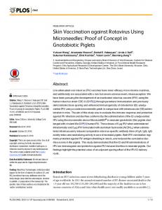 Skin Vaccination against Rotavirus Using Microneedles - CDC Stacks