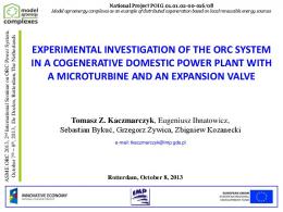 Slajd 1 - ASME ORC 2013