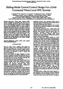 Sliding-Mode Current Control Design For a Grid ... - IEEE Xplore