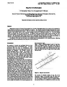 Slug flow in inclined pipes V. Hernandez Perez, BJ