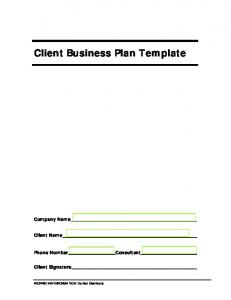 Small Business Pack Business Plan template (PDF)