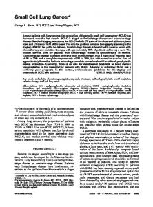 Small Cell Lung Cancer - CiteSeerX