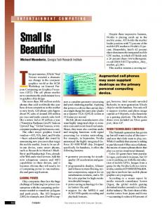 Small Is Beautiful - IEEE Xplore