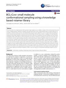 small molecule conformational sampling using a ... - Semantic Scholar