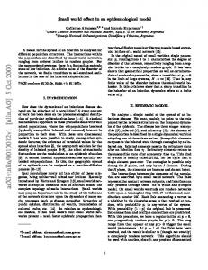 Small world effect in an epidemiological model