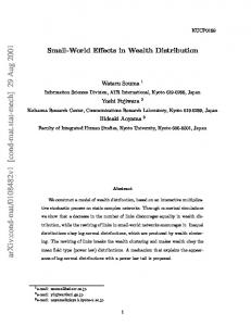 Small-World Effects in Wealth Distribution