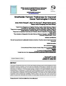 Smallholder Farmers' Preferences for Improved ...