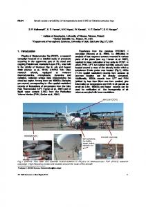 Smallscale variability of temperature and LWC at Stratocumulus top 1 ...