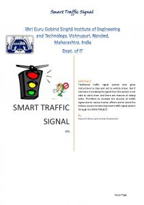 Smart traffic signal