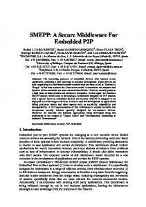 SMEPP: A Secure Middleware for Embedded P2P - NICS - Uma