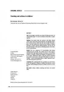 Smoking and asthma in children - CiteSeerX