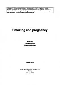 Smoking and pregnancy