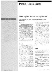 Smoking and Suicide among Nurses - NCBI