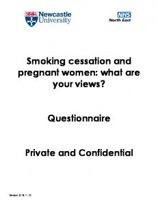 Smoking cessation and pregnant women