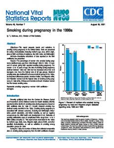 Smoking during pregnancy in the 1990s