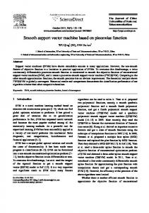 Smooth support vector machine based on piecewise ... - Science Direct