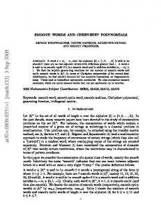 Smooth words and Chebyshev polynomials