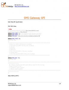 SMS Gateway API - Bdinfosys