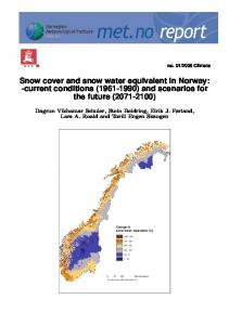 Snow cover and snow water equivalent in Norway - CiteSeerX