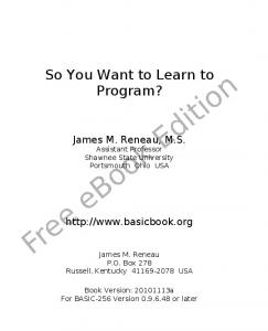 So You Want to Learn to Program?
