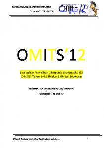 Soal Babak Penyisihan Olimpiade Matematika ITS (OMITS) Tahun ...