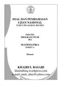 Soal dan Pembahasan UN 2012 SMA IPA paket A ... - WordPress.com