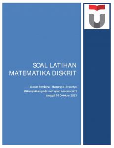 soal latihan matematika diskrit