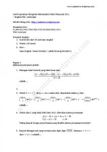 Soal Penyisihan Olimpiade Matematika Vektor ... - WordPress.com