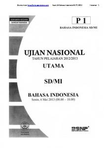 Soal UN Bahasa Indonesia SD P1 2013 - WordPress.com