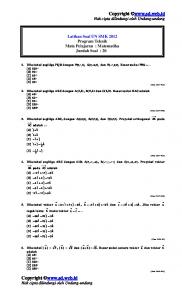 Soal UN Matematika SMK 2012