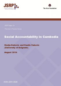 Social Accountability in Cambodia - LSE