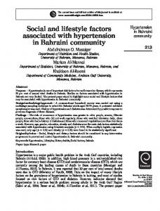 Social and lifestyle factors associated with hypertension in Bahraini ...